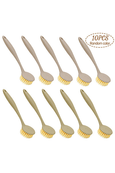 Choice 10pcs Random color 1/3/10pcs long handle pot brush, compact kitchen cl...
