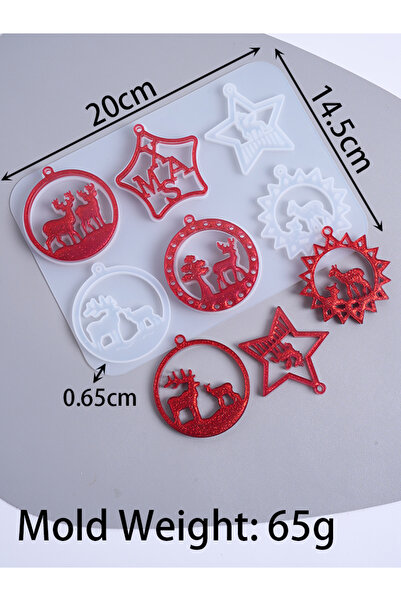 choice2 قالب سيليكون دائري للقلادة، زينة شجرة عيد الميلاد المصنوعة يدويًا، قو...