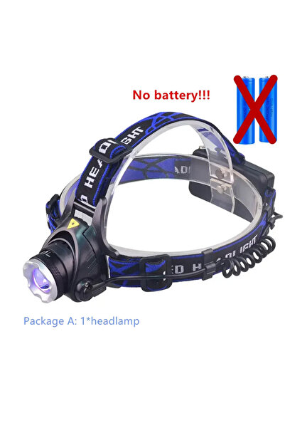 Choice مصباح أمامي TD107UV بدون بطارية، أبيض + فوق بنفسجي، مزود بمستشعر 395 ن...