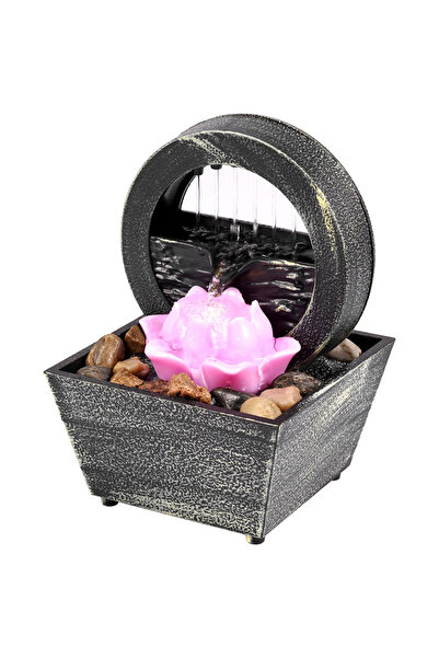 Choice نافورة سطح الطاولة بتصميم شلال أنيق، مثالية للاسترخاء والتأمل، مع إضاء...