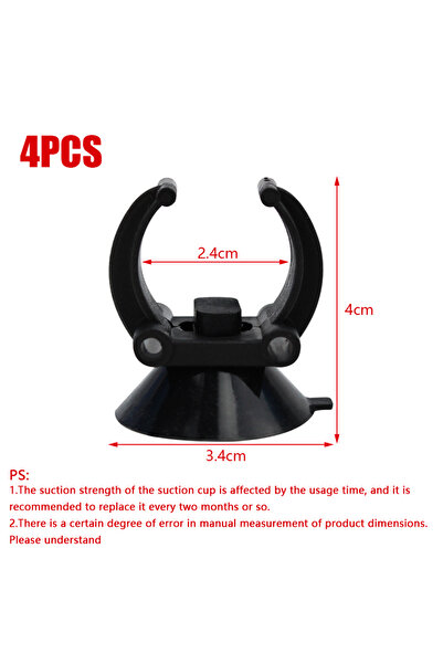 Choice 4 قطع من أكواب شفط سخانات أحواض السمك لقضبان التسخين ومصابيح تعقيم أحواض السمك وأنابيب المياه ومصابيح LED Divin