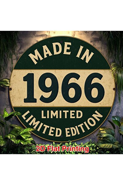 Miniso Round 20X20CM 2D flat, 1pc, aluminum metal circular sign, 1966 Suitable for wall decoration, family