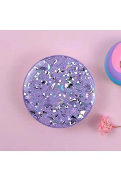 Choice حامل بنفسجي، مقابض توك، غراء قطرات لامعة بنمط السماء المرصعة بالنجوم، ...