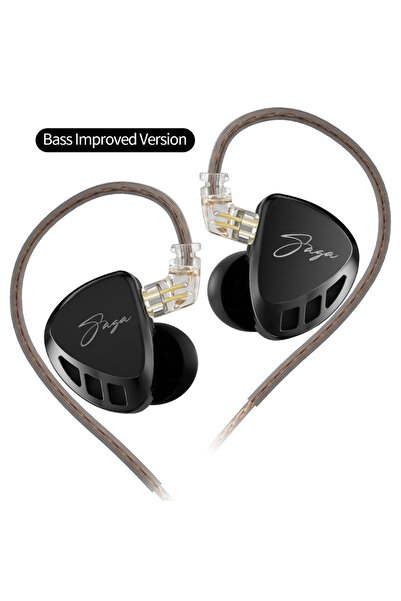 Choice سماعات أذن داخلية KZ Saga بدون ميكروفون، صوت جهير قوي، ضبطان مختلفان، ...
