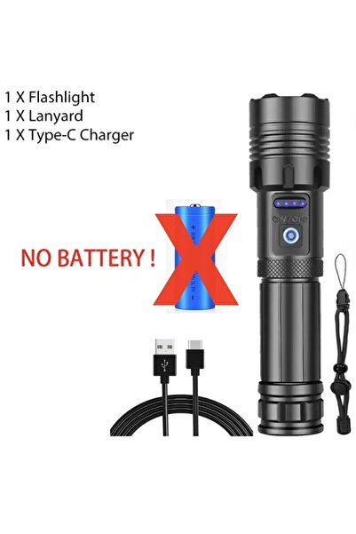 Choice XPH120 no battery Super XHP120 Powerful Led Flashlight XHP90 High Power Torch Light Rechargeable Tac