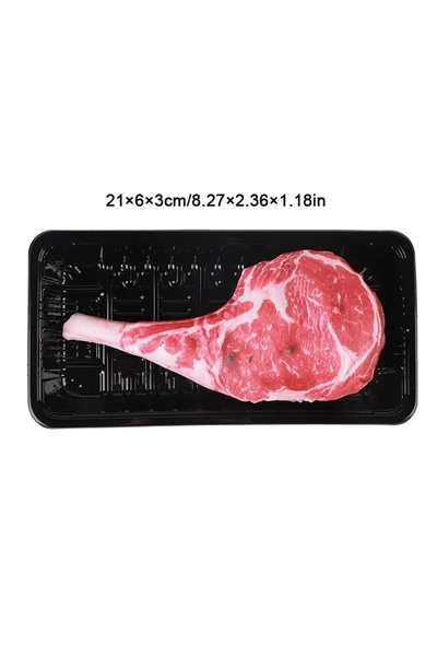 Choice لعبة مضغ على شكل شريحة لحم تصدر صريراً - لعبة مقاومة للعض لتدريب الجرا...