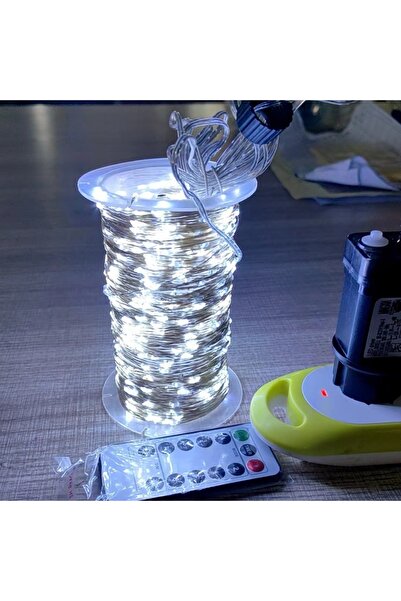 Choice سلسلة أضواء زينة خارجية بيضاء بطول 50 مترًا، مزودة بـ 500 مصباح LED، و...