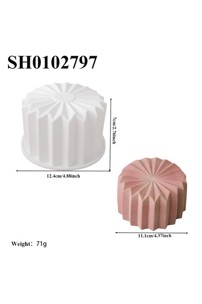 Choice قالب سيليكون على شكل قلب، أسطواني، مربع، ذو ملمس مميز، مناسب لعمل كيكة...