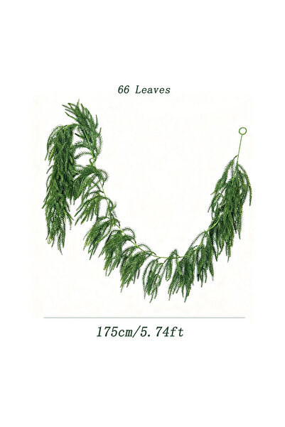 Choice نبات زينة جداري من كرمة عيد الميلاد بطول 175 سم، إكليل عيد ميلاد صناعي...