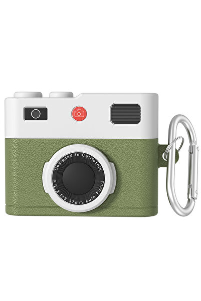 Choice جراب سيليكون جديد لسماعات AirPods Pro 3 بتصميم شريط كاسيت أخضر