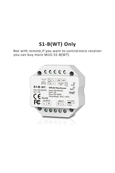 Choice 1pc Tuya Dimmer Wifi AC Traic Tuya LED Dimmer 220V 110V 230V Push Swit...