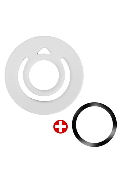 Choice حامل هاتف مغناطيسي أبيض على شكل حلقة إصبع لأجهزة آيفون 16 و15 و14 وS25...