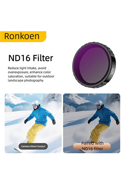 choice2 فلتر ND16 من رونكوين لكاميرا DJI Osmo Action 6، عاكس للأشعة فوق البنف...