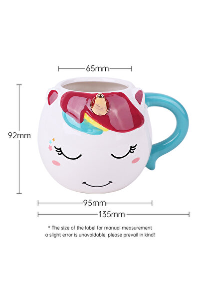 Choice 201-300ml Burgundy 1pc Unique Rainbow Unicorn Design 10oz Ceramic Mug ...