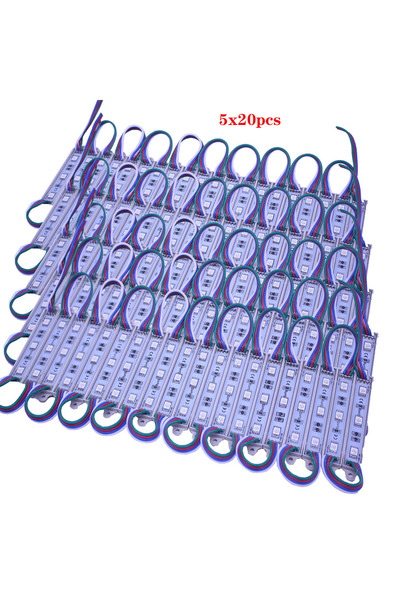 Choice 20pcs x 5 20Pcs 100pcs courlorful 5050 3 LED Modules RGB Waterproof IP...