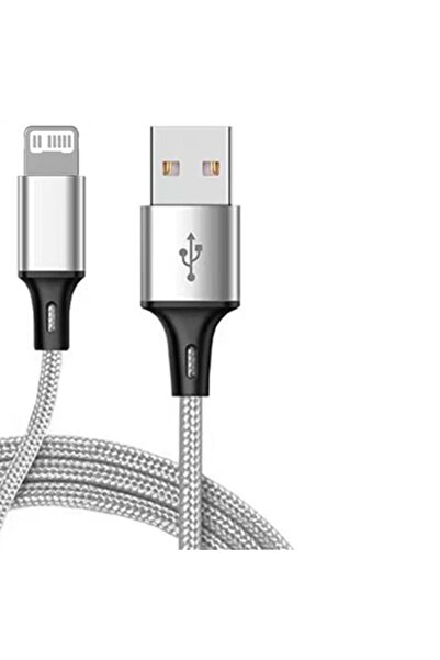 Choice كابل شحن ونقل بيانات USB فضي اللون، متوفر بأطوال 0.25 متر، 20 سم، 0.5 ...