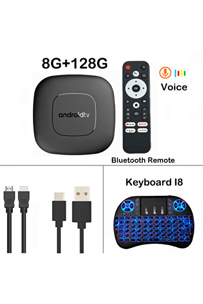 Choice 8G 128G Voice I8 Smart TV Box T1 Android 14 ATV Ram 4GB 8GB Rom 64GB 128GB Dual Wifi 2.4G&5G Google