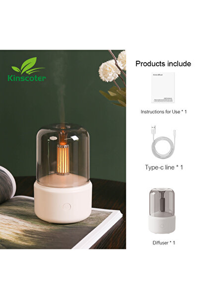 kinscoter موزع روائح صغير محمول من بي بيج، سعة 120 مل، يعمل بمنفذ USB، مرطب ه...