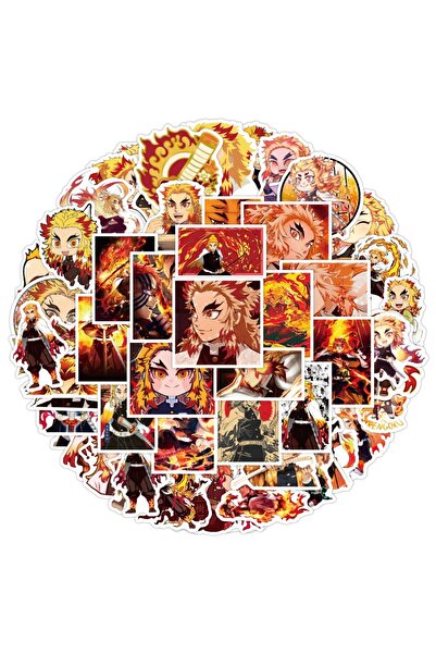 Choice ٥٢ قطعة من ملصقات رينغوكو كيوجورو، مقاومة للماء، للأمتعة والدراجات البخارية، مستوحاة من أنمي قاتل الشياطين، ملصقات جرافيتي