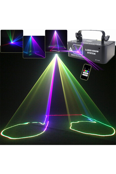 Choice مصباح مسرح ليزر RGB بقوة 500 ميجاواط، مزود بقابس بريطاني، مع تأثير خطو...