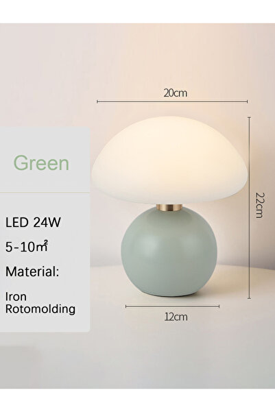 Choice مصباح طاولة LED أخضر من CH لغرفة النوم، مصباح طاولة بجانب السرير، أبيض...