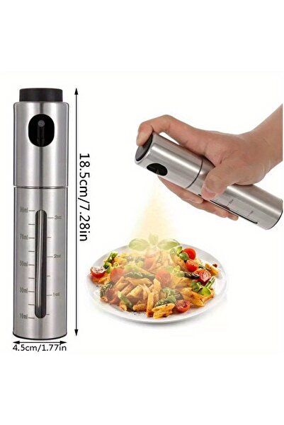 Choice زجاجة رذاذ زيت الزيتون للخبز والشواء من الفضة، زجاجة رذاذ زيت من الفول...