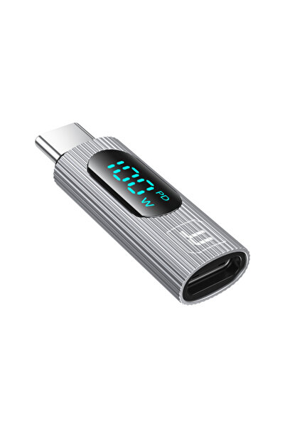 Toocki محول شاشة LED رقمية من نوع USB-C إلى USB-C OTG من توكي الفضي، عبوة من ...