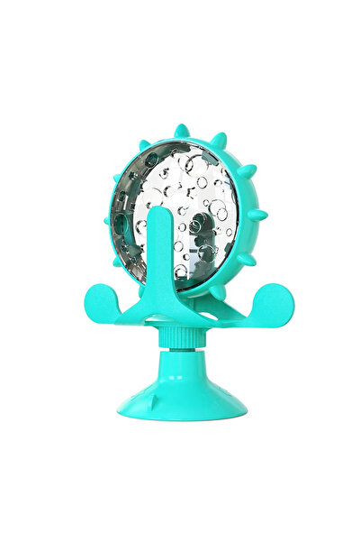 Choice لعبة تفاعلية فيروزية اللون لتسريب الحلوى، مناسبة للقطط والكلاب الصغيرة...