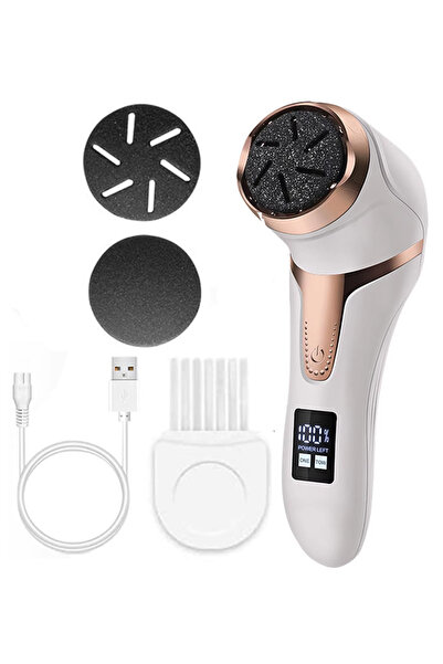 Choice 04 مبرد قدم كهربائي قابل لإعادة الشحن، جهاز باديكير كهربائي، صنفرة قدم، مقاوم للماء بمعيار IPX7، 3 رؤوس طحن