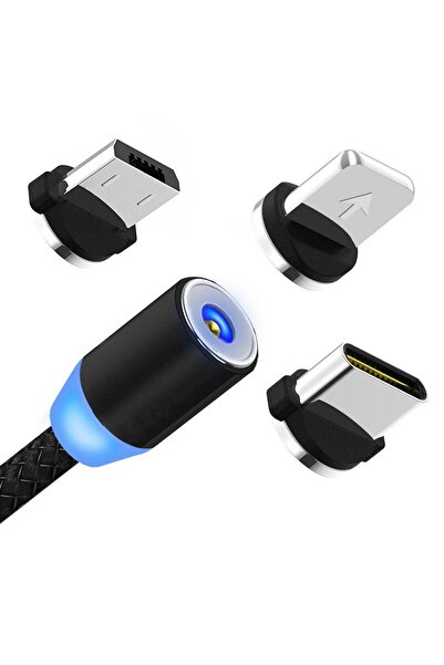 Choice كابل بيانات أسود بطول متر واحد، ثلاثة في واحد، مناسب لهواتف ريدمي التي...