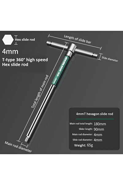 Choice10 4mm T/L Torx Screwdriver T-Type Allen Hex Wrench 2/2.5/3/3.5/4/4.5/5...