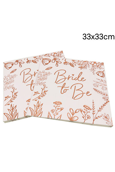 Choice 10Pcs rose gold 1bag 13 x 13inch Bride To Be Paper Napkin Tissue Brida...