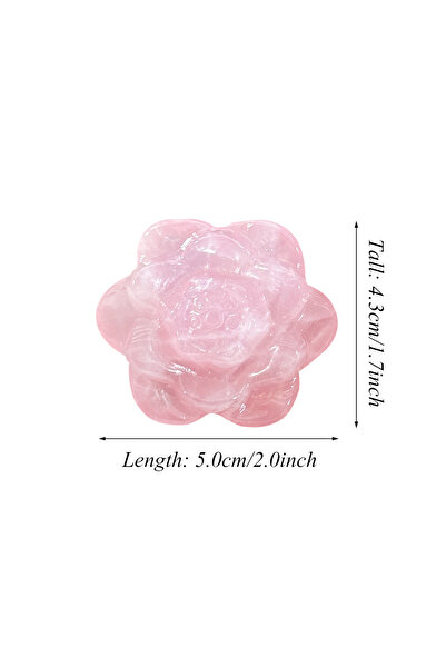 Choice قطعة واحدة من زهرة اللوتس المصنوعة يدويًا من الكوارتز الوردي - طاقة الكريستال الطبيعي
