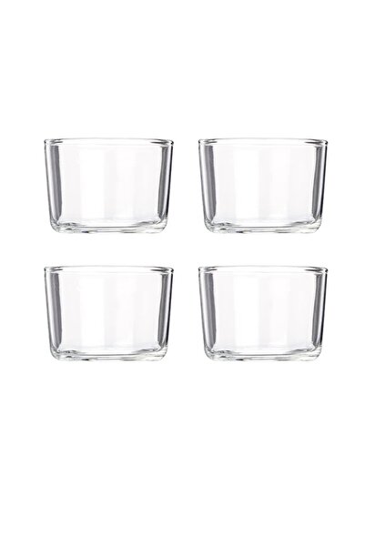 Choice1 طقم أكواب زجاجية شفافة للحلويات، سعة 51-100 مل، 4 قطع (2/4 قطع)، مقاو...