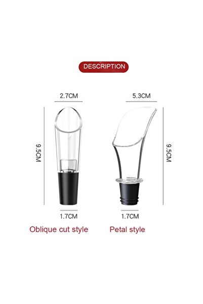 Choice 2 pcs set Acrylic Wine Pourer Decanter Wine Portable Wine Aerator Pourer Wine Fast Aerating for Max