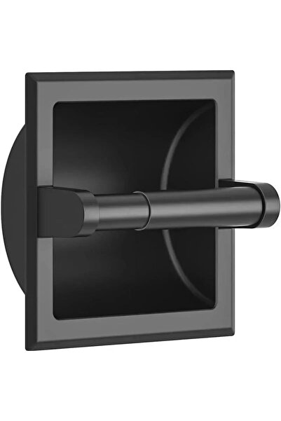 Choice حامل ورق تواليت معدني أسود واحد، حامل ورق تواليت مدمج، حامل تثبيت جدار...