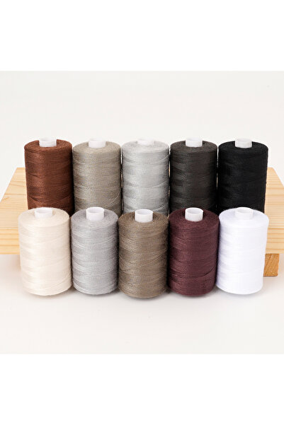 Choice خيط خياطة منزلي متعدد الألوان، 10 لفات، 850 ياردة، خيط ألوان دافئ، رقم...