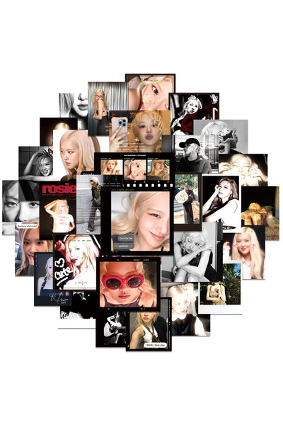 Choice ٥٠ قطعة من ملصقات KPOP Rosé، ملصقات يمكنك صنعها بنفسك، مناسبة لسجل الق...