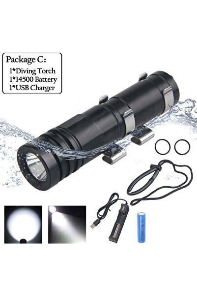 Choice مصباح غوص صغير LED من نوع XP-E R3، مقاوم للماء حتى عمق 100 متر، مناسب للاستخدام الاحترافي