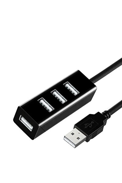 Choice موزع USB 2.0 أسود عالي السرعة بأربعة منافذ، كابلات تمديد وشاحن USB، مح...