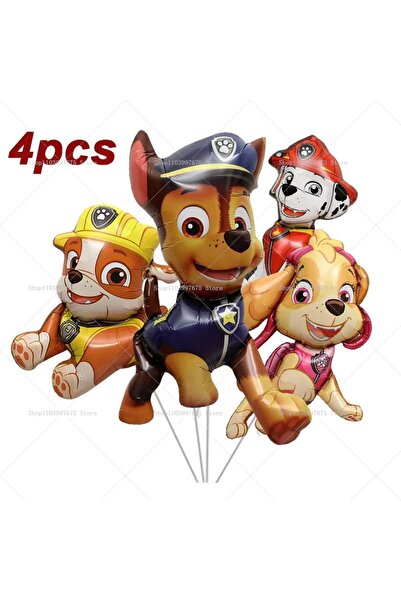 PAW PATROL Other Set 2-4pcs Themed Balloon Rescue Dog Chase Rubble Aluminum Foil Balloon Children's