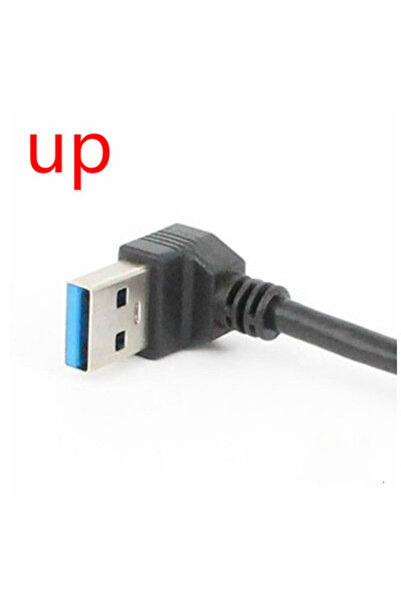 Choice كابل تمديد USB 3.0 من النوع A ذكر إلى النوع A أنثى بزاوية 90 درجة (يمي...