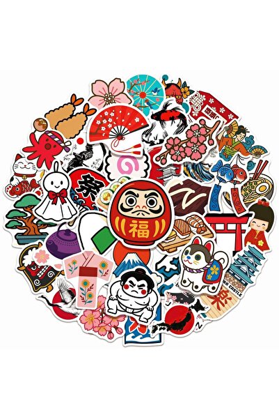 Choice 50pcs 50Pcs Retro Japanese Culture Aesthetic Stickers Traditional Elem...