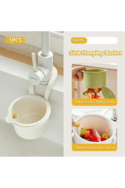 Choice WHITE Kitchen Sink Filter Strainer Multifunctional Drain Basket Fruit ...