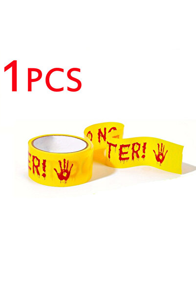 Choice لفة واحدة بطول 25 مترًا من شريط تحذير الهالوين، مكتوب عليه "ممنوع الدخ...