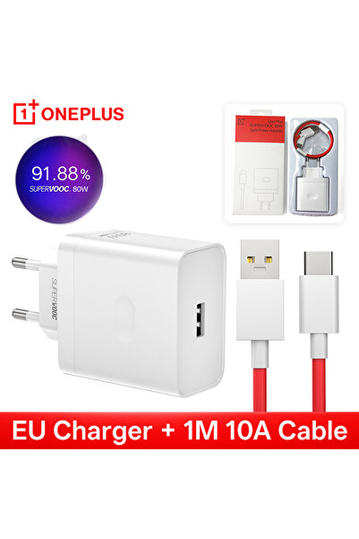 Oneplus شاحن جداري سريع بقدرة 80 واط، مزود بكابل بطول متر واحد، متوافق مع أجهزة iPhone 13r و 13s و ACE و 5 و Nord 5 و CE و 5 و 3 و 4 و Lite و Pad و Find و X9 ...