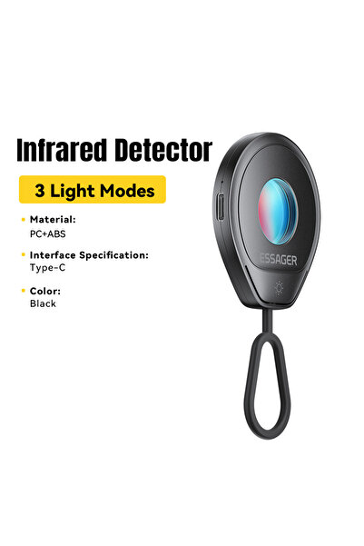 essager جهاز كشف كاميرات خفية صغير محمول مضاد للتجسس يعمل بالأشعة تحت الحمراء، أداة مضادة للتجسس