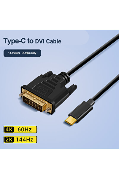 Kebidumei كابل محول من النوع C إلى DVI، كابل محول USB من النوع C إلى DVI بدقة...
