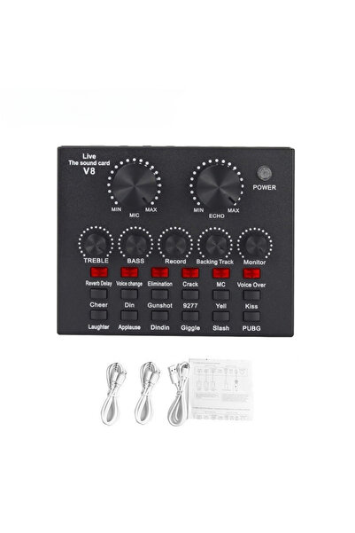 Choice V8 V8 V8S Audio Mixer USB External Headset Microphone Webcast Personal Live Broadcast Sound Card For