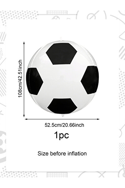 Choice بالون كرة قدم ثلاثي الأبعاد كبير الحجم، قطعة واحدة، أسود، كرة قدم سودا...